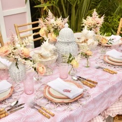 Pink Geometric Bamboo Starter Plate (Set Of 4)|Mrs. Alice Hot