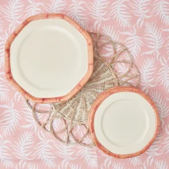 Pink Geometric Bamboo Starter Plate (Set Of 4)|Mrs. Alice Best