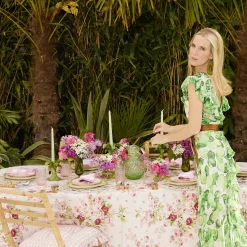 Pink Geometric Bamboo Starter Plate (Set Of 4)|Mrs. Alice Best