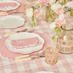 Pink Gingham Tablecloth|Mrs. Alice Clearance