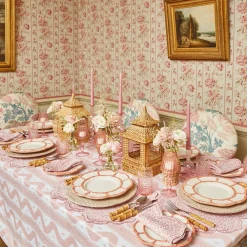 Pink Leopard Ikat Tablecloth|Mrs. Alice New