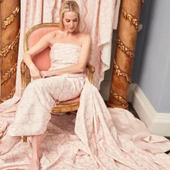 Pink Lotus Flower Fabric|Mrs. Alice New