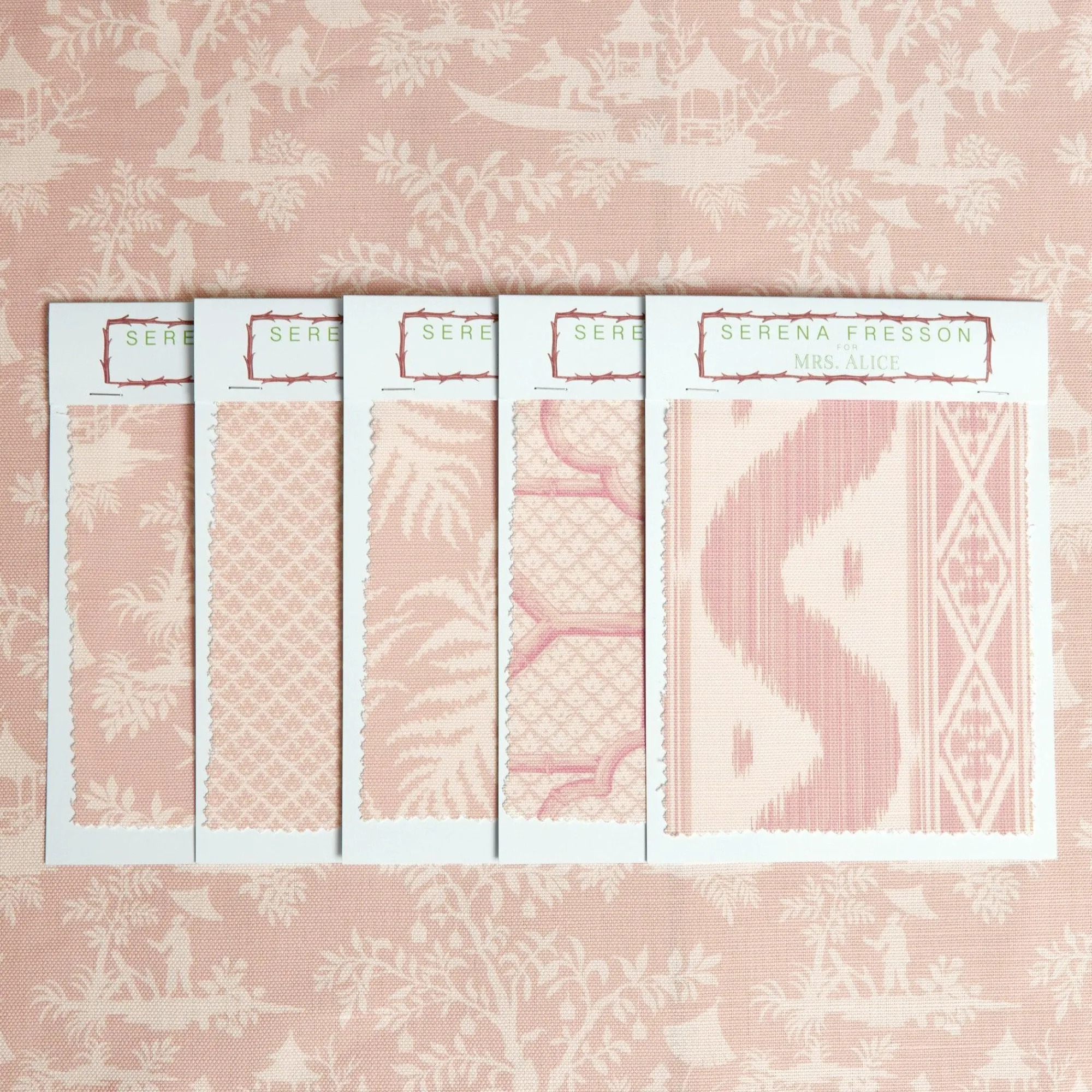 Pink Pagoda Garden Fabric|Mrs. Alice Discount