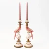 Pink Parrot Candle Holder (Pair)|Mrs. Alice Sale