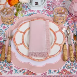Pink Petal Bamboo Dinner Plates (Set Of 4)|Mrs. Alice Sale