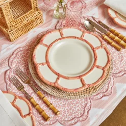 Pink Petal Bamboo Dinner Plate|Mrs. Alice Sale