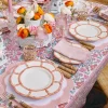 Pink Petal Bamboo Dinner & Starter Plates (Set Of 8)|Mrs. Alice Discount