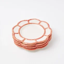 Pink Petal Bamboo Starter Plates (Set Of 4)|Mrs. Alice Sale