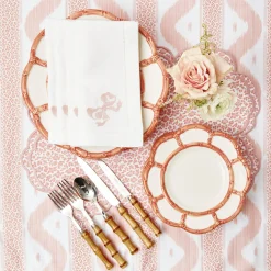 Pink Petal Bamboo Starter Plates (Set Of 4)|Mrs. Alice New