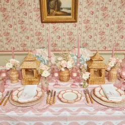 Pink Petal Bamboo Starter Plates (Set Of 4)|Mrs. Alice New