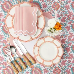 Pink Petal Bamboo Starter Plates (Set Of 4)|Mrs. Alice New