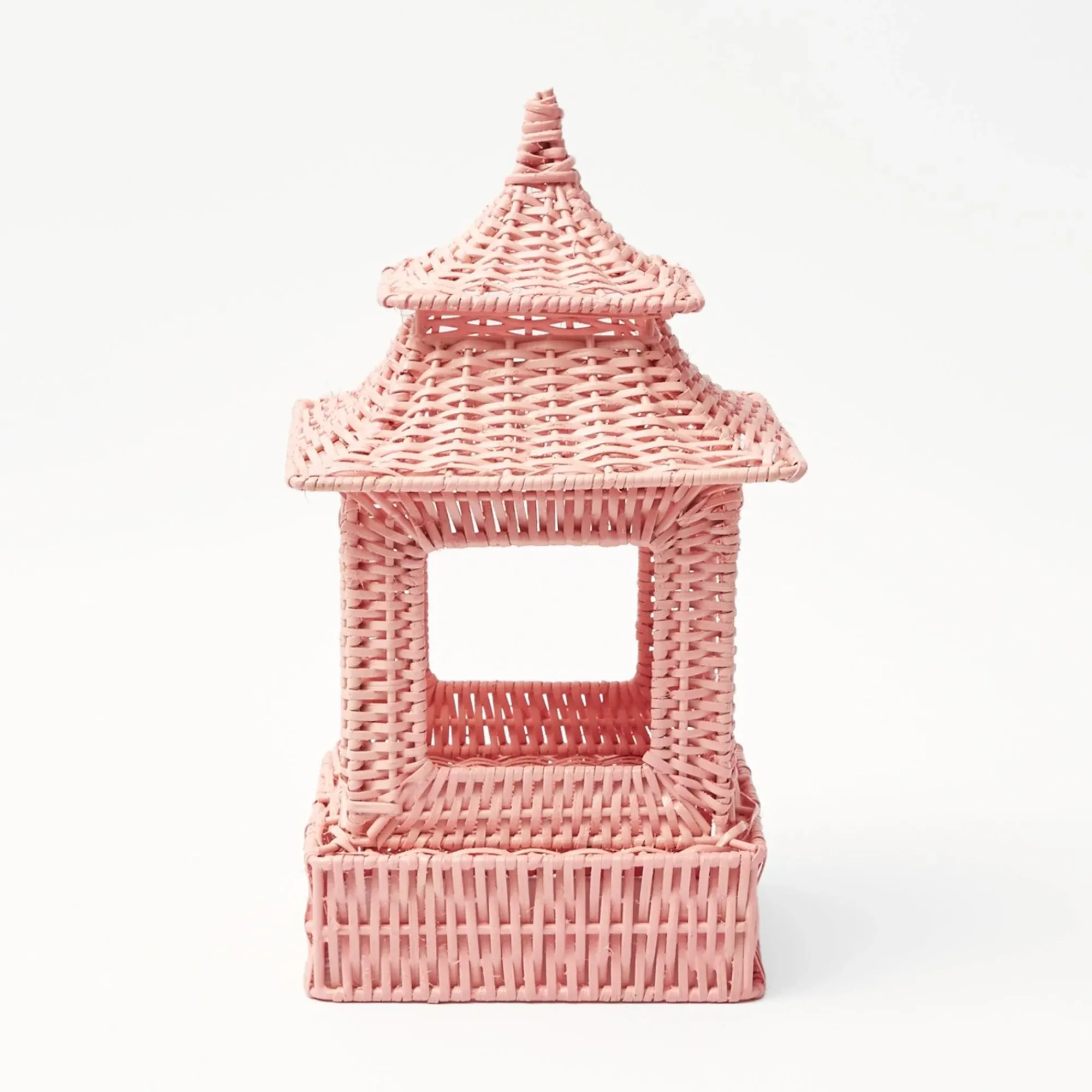 Pink Rattan Pagoda Lantern|Mrs. Alice New