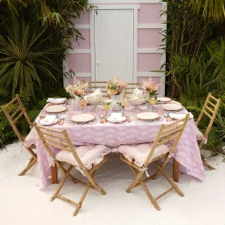 Pink Trailing Ferns Tablecloth|Mrs. Alice Clearance
