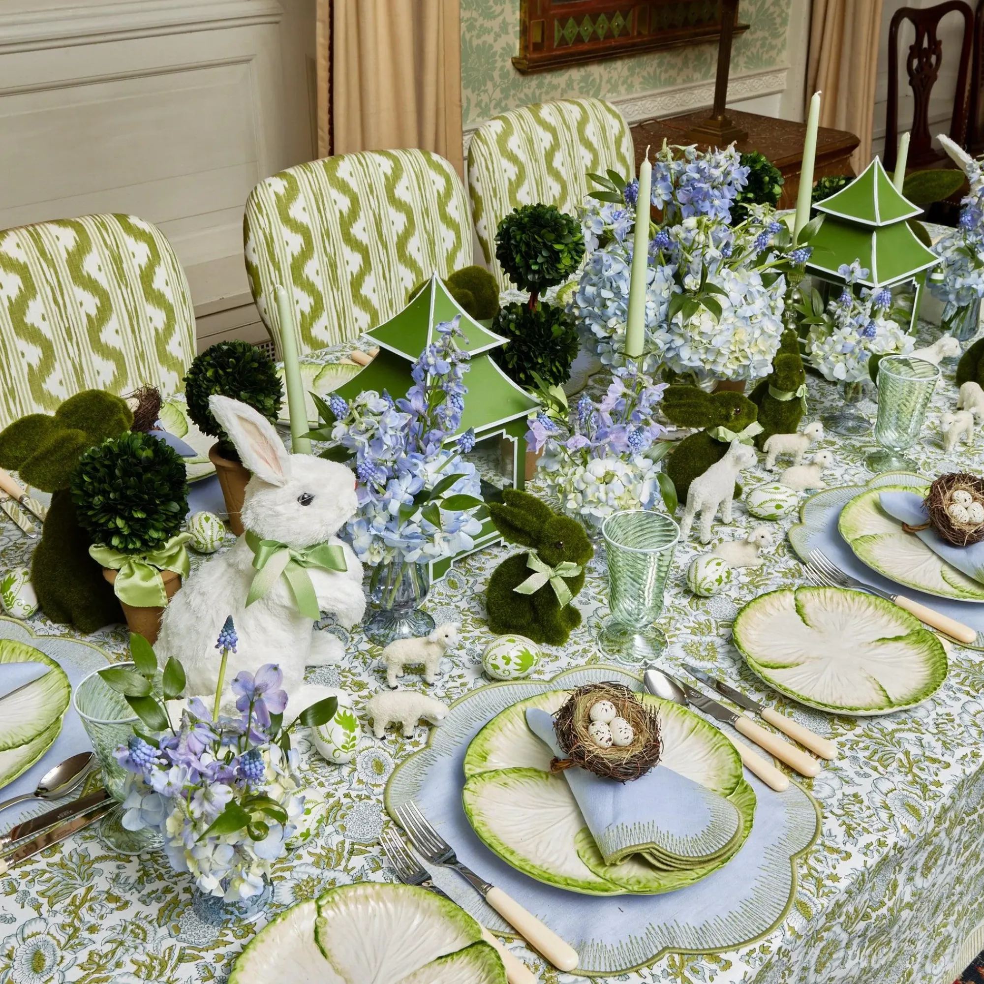 Potted Boxwood With Green Bow Decoration Set|Mrs. Alice Outlet