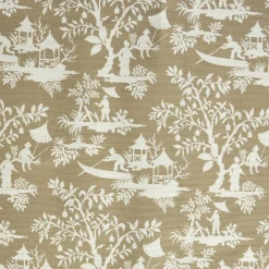 Putty Pagoda Garden Fabric|Mrs. Alice Clearance