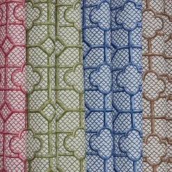 Raspberry Pink Bamboo Trellis Fabric|Mrs. Alice Online