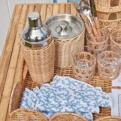 Rattan Cocktail Shaker|Mrs. Alice Outlet