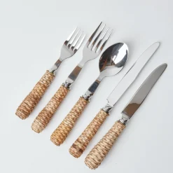 Rattan Cutlery (5 Piece)|Mrs. Alice Online