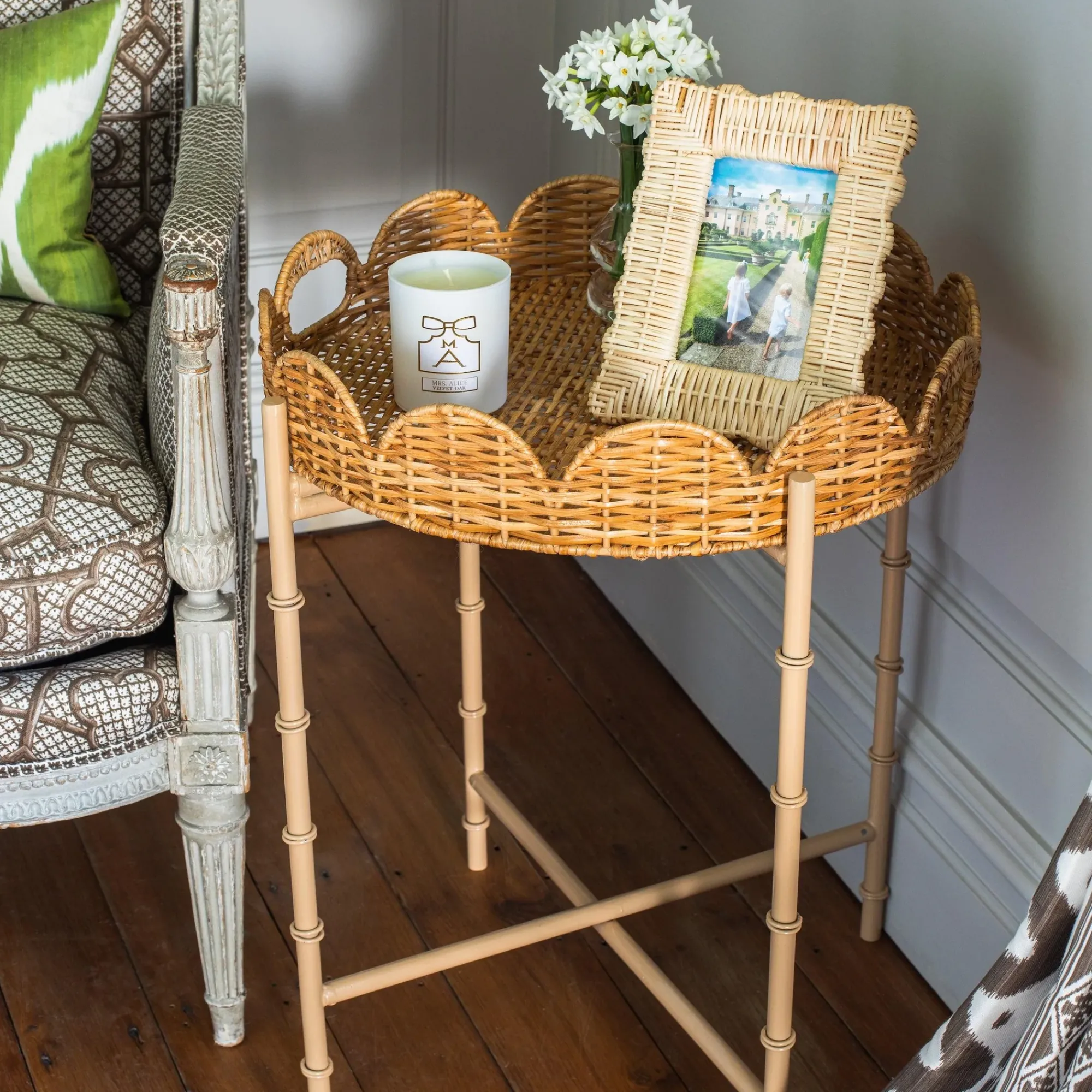 Rattan Photo Frame (Pair)|Mrs. Alice Best