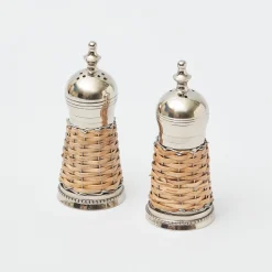 Rattan Salt & Pepper Set|Mrs. Alice Hot