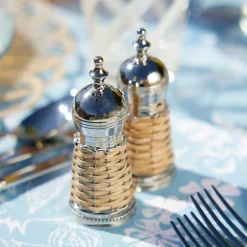 Rattan Salt & Pepper Set|Mrs. Alice Hot