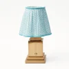 Rechargeable Lamp With Baby Blue Lotus Lampshade|Mrs. Alice Best