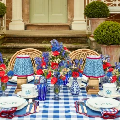 Rechargeable Lamp With Blue Lotus Lampshade|Mrs. Alice Hot