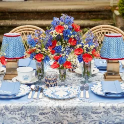 Rechargeable Lamp With Blue Lotus Lampshade|Mrs. Alice Hot