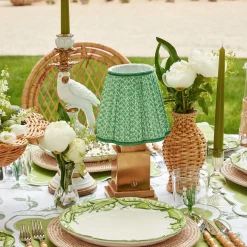 Rechargeable Lamp With Green Lotus Lampshade|Mrs. Alice Discount