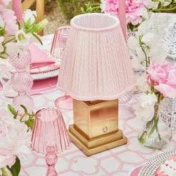 Rechargeable Lamp With Pink Lotus Lampshade|Mrs. Alice Online