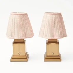 Rechargeable Lamp With Pink Lotus Lampshade|Mrs. Alice Online