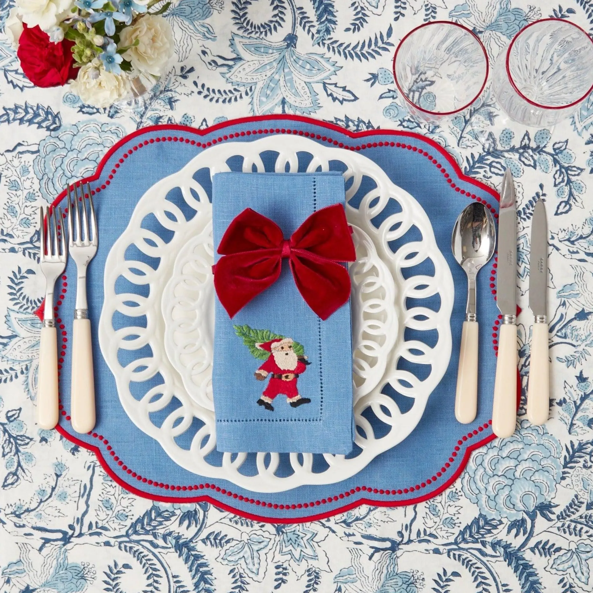 Red Rim Glassware (Set Of 8)|Mrs. Alice Discount