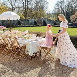 Rose Hobnail Jug With Emerald Handle & Glasses (Set Of 6)|Mrs. Alice