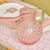 Rose Hobnail Jug With Emerald Handle|Mrs. Alice New