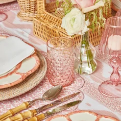 Rose Pink Hobnail Water Glasses & Jug Set|Mrs. Alice Sale