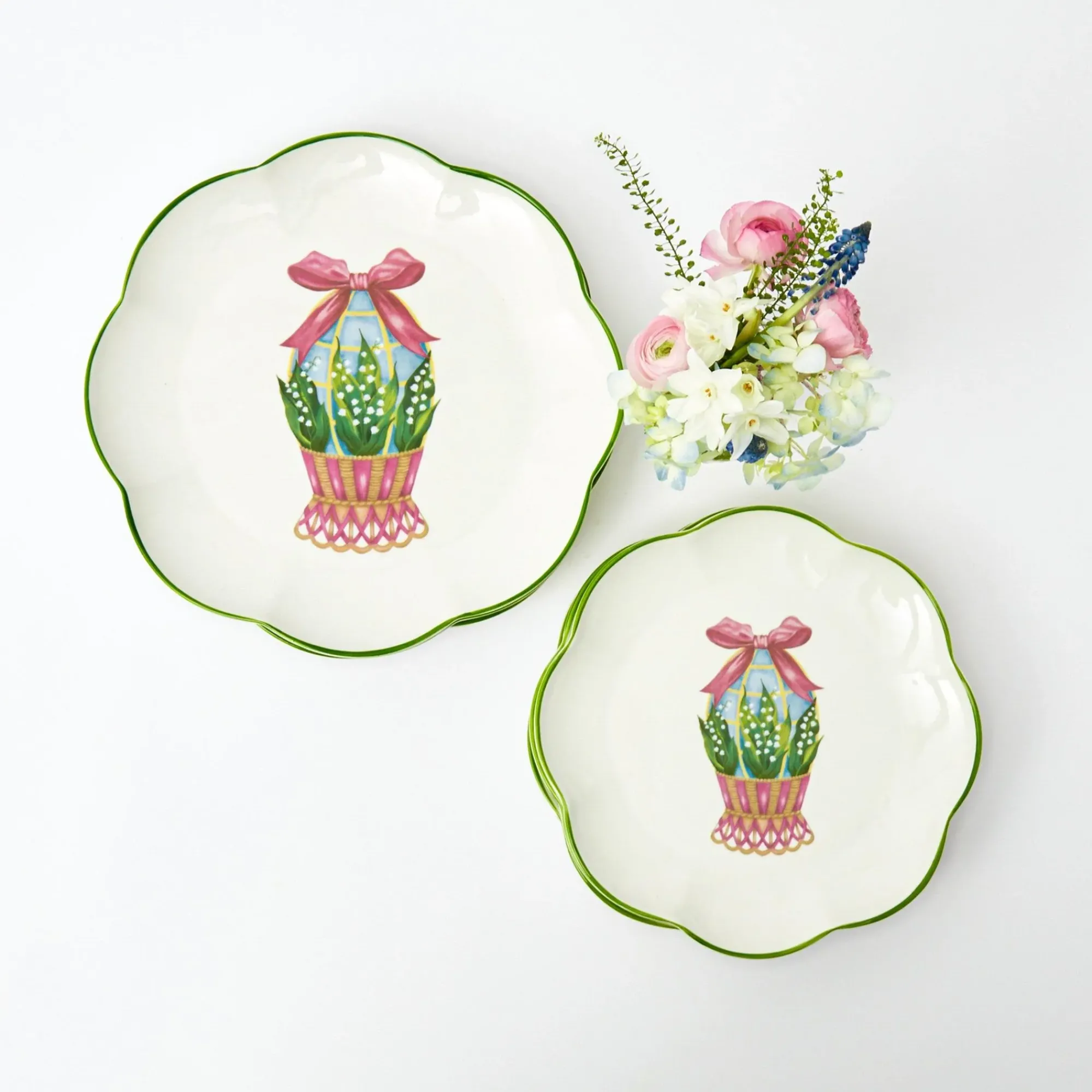 Scalloped Easter Dinner & Starter Plate (Set Of 8)|Mrs. Alice Sale