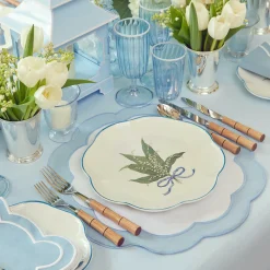Scalloped Lily Of The Valley Dinner Plate|Mrs. Alice Clearance