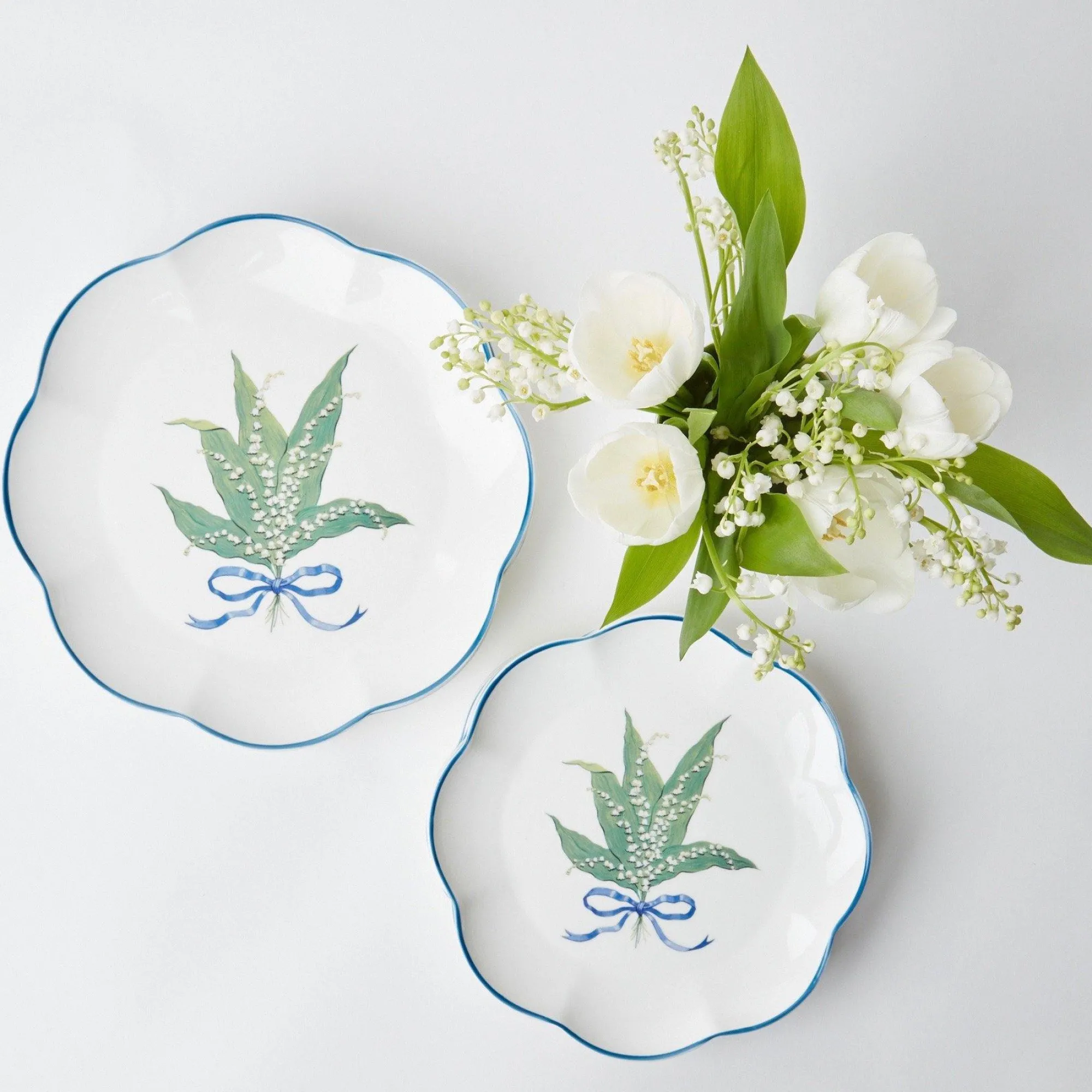Scalloped Lily Of The Valley Starter Plate|Mrs. Alice New