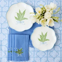 Scalloped Lily Of The Valley Starter Plate|Mrs. Alice New