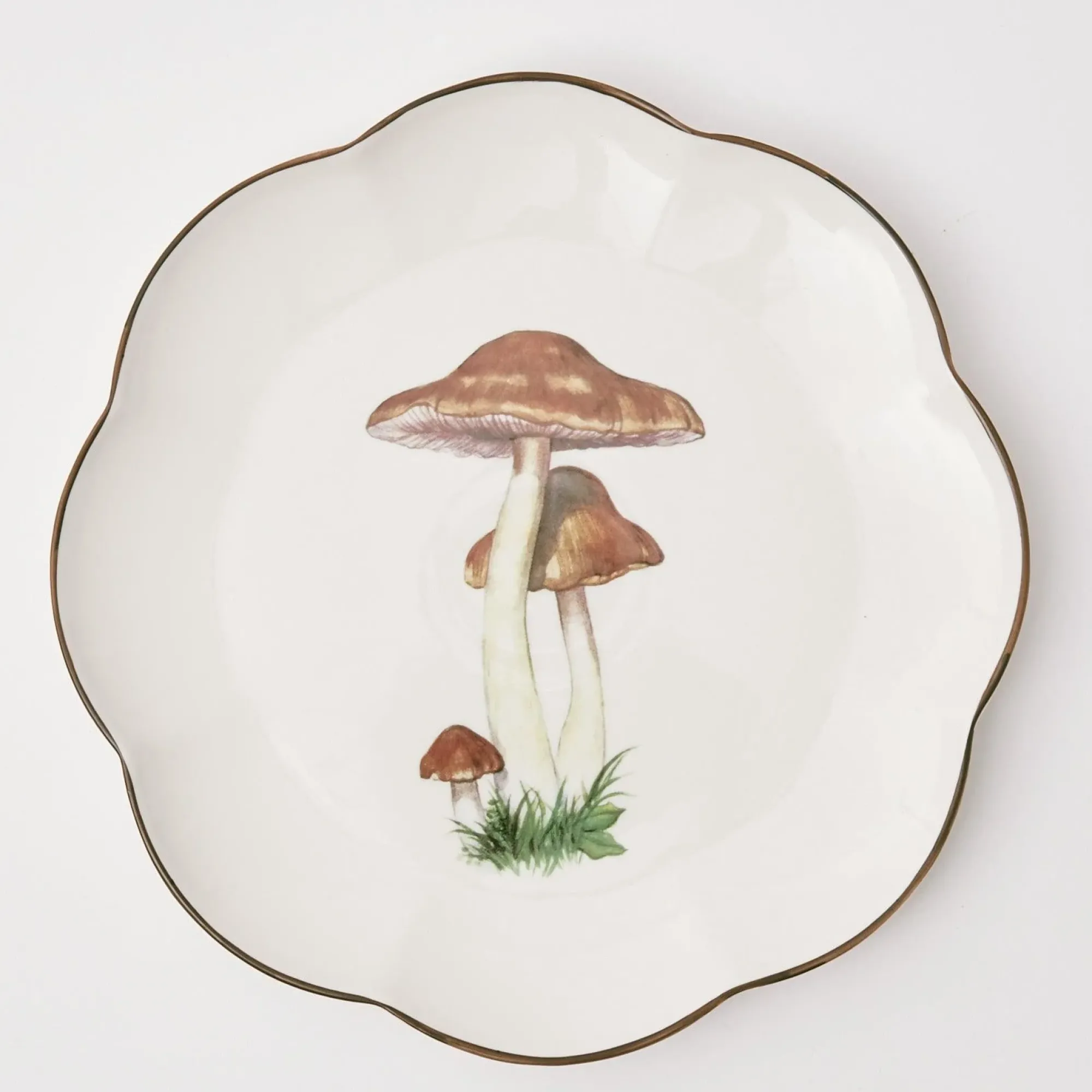 Scalloped Mushroom Dinner Plate (Set Of 4)|Mrs. Alice New