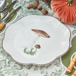Scalloped Mushroom Starter Plate (Brown)|Mrs. Alice