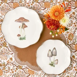 Scalloped Mushroom Starter Plate (Grey)|Mrs. Alice Online