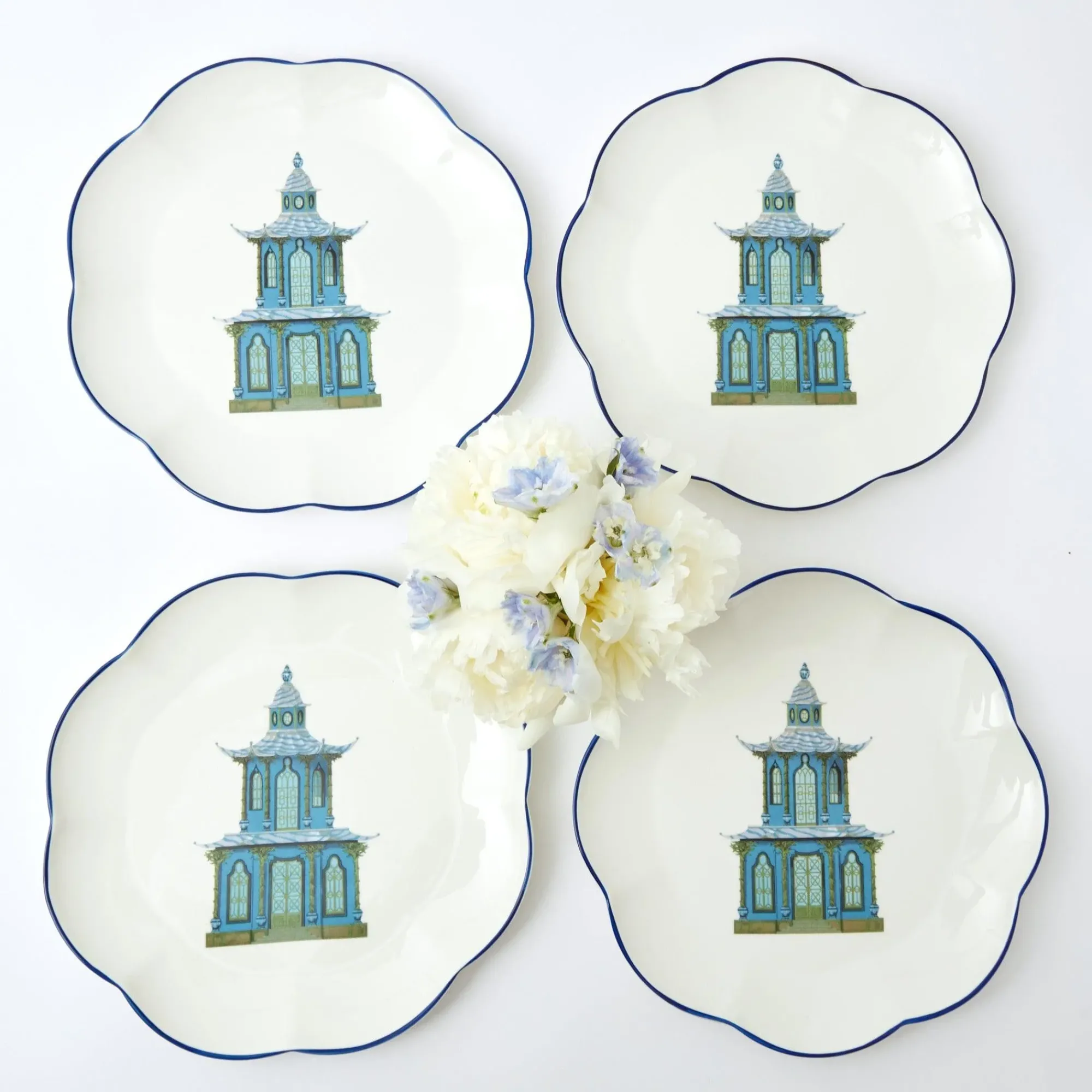 Scalloped Pagoda Dinner Plate (Set Of 4)|Mrs. Alice Online