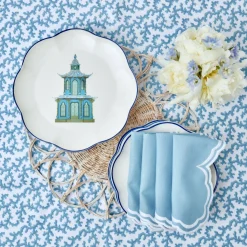 Scalloped Pagoda Dinner Plate|Mrs. Alice Best