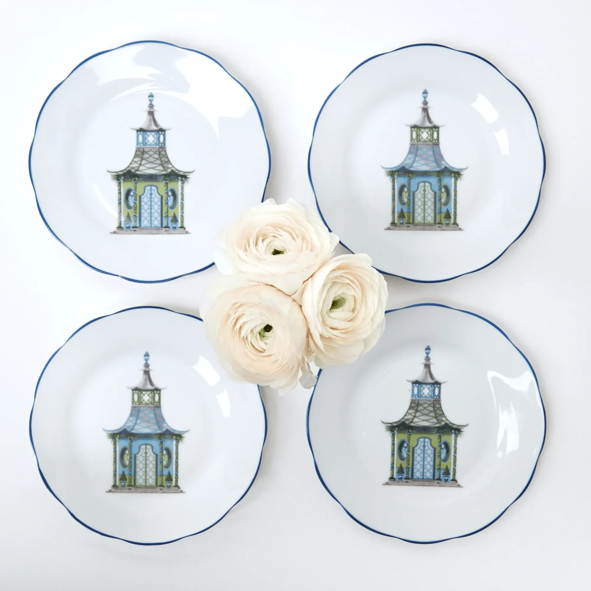 Scalloped Pagoda Starter Plate (Set Of 4)|Mrs. Alice Discount
