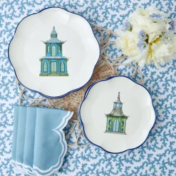 Scalloped Pagoda Starter Plate (Set Of 4)|Mrs. Alice Online