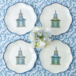 Scalloped Pagoda Starter Plate (Set Of 4)|Mrs. Alice Online
