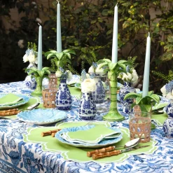 Serena Apple Green Scalloped Placemats (Set Of 4)|Mrs. Alice Clearance