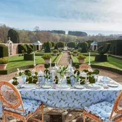 Serena Applique Blue Placemats (Set Of 4)|Mrs. Alice Clearance