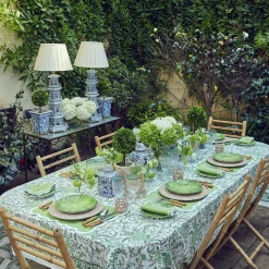 Serena Applique Green Placemats (Set Of 4)|Mrs. Alice Outlet